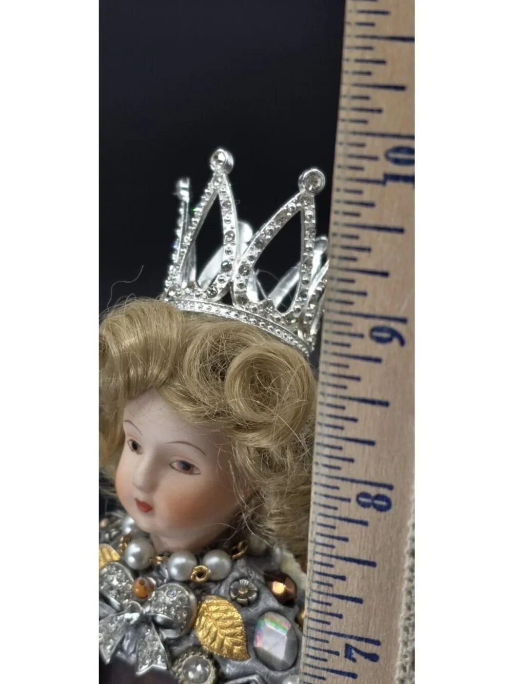 OOAK Victorian Mourning Bride Art Doll Mixed Media Assemblage Gothic Decor 10